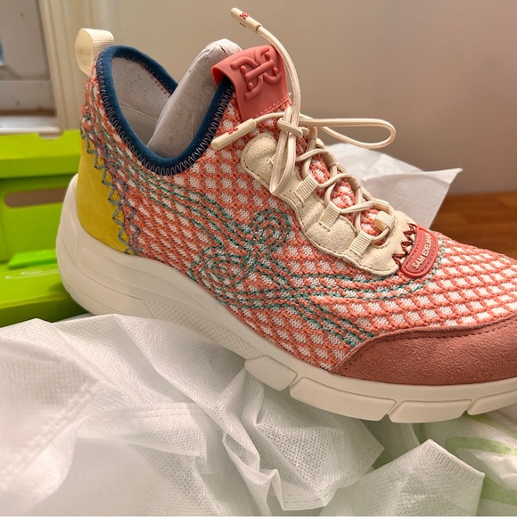 NEW Sam Edelman Pink and Yellow Sneakers - Picture 1 of 6